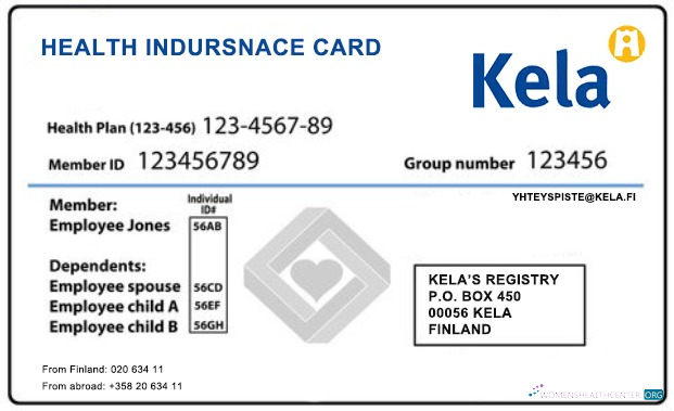 Download Finland health insurance card Photoshop template